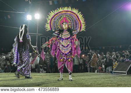 Purulia, West Bengal, India - 23rd December 2015 : Chhau Dance Or Chhou Dance Of Purulia. Unesco's I