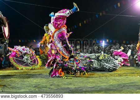 Purulia, West Bengal, India - 23rd December 2015 : Chhau Dance Or Chhou Dance Of Purulia. Unesco's I