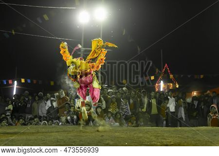 Purulia, West Bengal, India - 23rd December 2015 : Chhau Dance Or Chhou Dance Of Purulia. Unesco's I