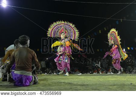 Purulia, West Bengal, India - 23rd December 2015 : Chhau Dance Or Chhou Dance Of Purulia. Unesco's I