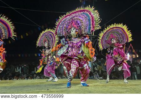 Purulia, West Bengal, India - 23rd December 2015 : Chhau Dance Or Chhou Dance Of Purulia. Unesco's I