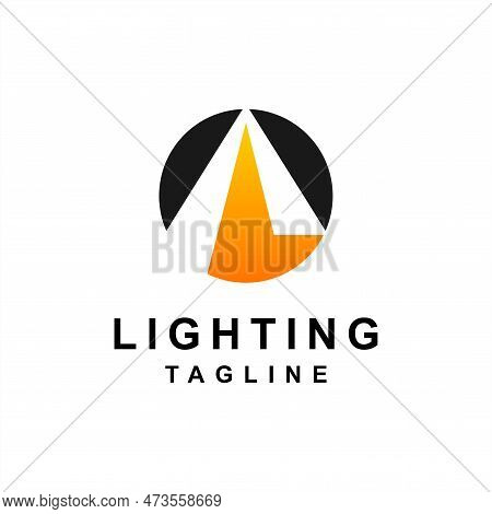 Lighting Logo With Letter L Concept, Lighting Logo
