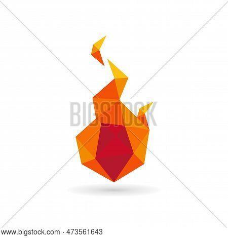 Embers Geometric Logo, Fire Geometric Logo, Embers Geometric Logo