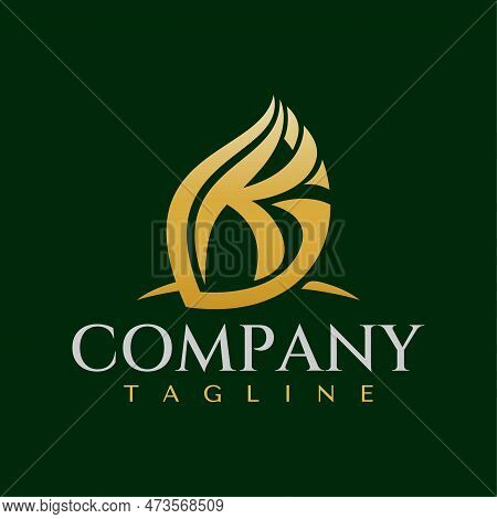 Luxury Simple Nature Leaf Letter K G Kg Gk Logo. Minimal Organic Initial Kg.