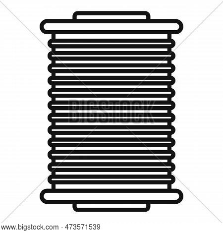 Wool Bobine Icon. Outline Wool Bobine Icon For Web Design Isolated On White Background