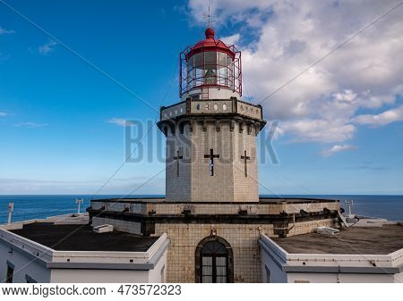 Farol Do Arnel Lighthouse On Sao Miguel Island Azores
