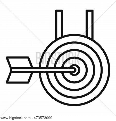 Arch Target Icon. Outline Arch Target Icon For Web Design Isolated On White Background