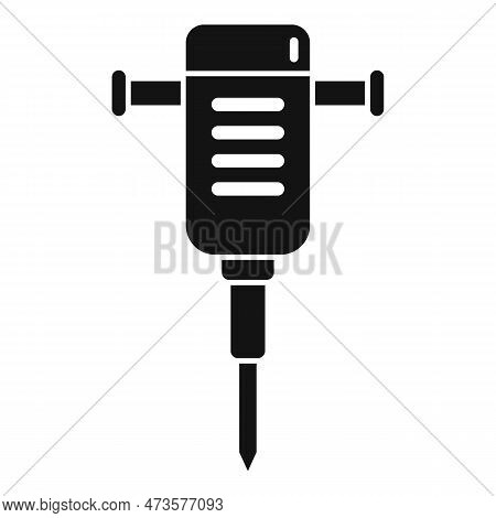 Hammer Drill Icon. Simple Illustration Of Hammer Drill Icon For Web Design Isolated On White Backgro