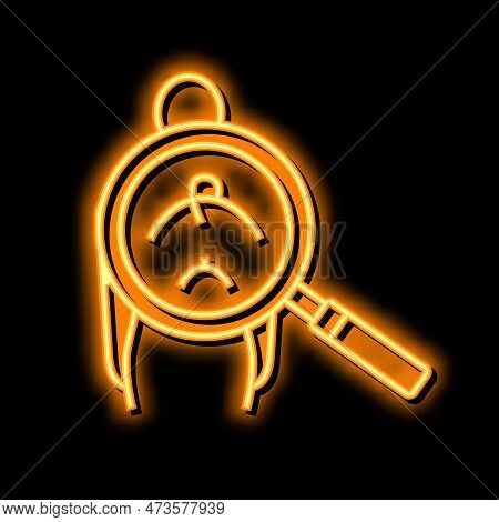 Back Ingrown Hair Research Neon Light Sign Vector. Back Ingrown Hair Research Illustration