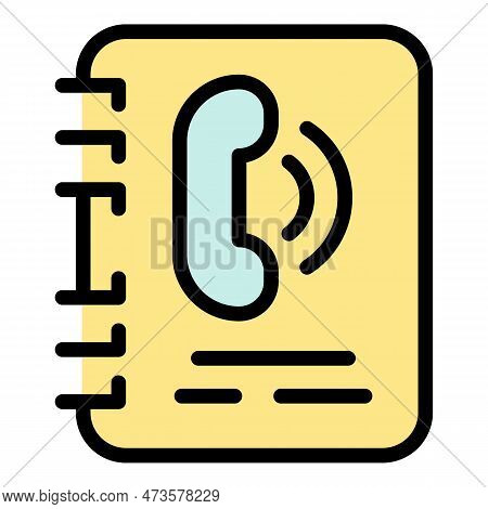 Phonebook Marketing Icon. Outline Phonebook Marketing Vector Icon For Web Design Isolated On White B