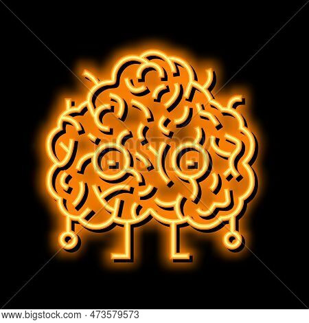 Shaggy Monster Neon Light Sign Vector. Shaggy Monster Illustration