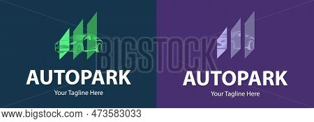 Creative Modern Autopark Logo. Parking Sign. Car Sale Company Icon. Can Use Like Emblem In Auto Logi