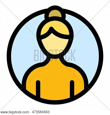 Anonymous Woman Icon. Outline Anonymous Woman Vector Icon For Web Design Isolated On White Backgroun