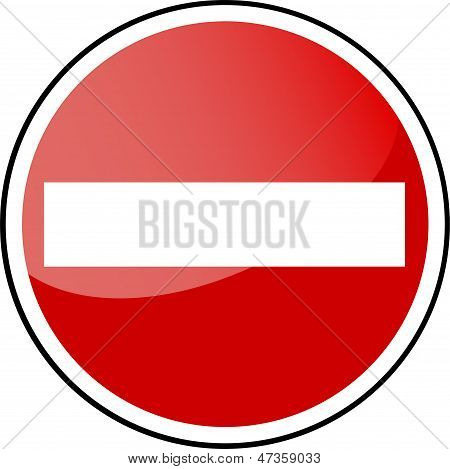 vektorový kruh dopravní značka, zakázáno