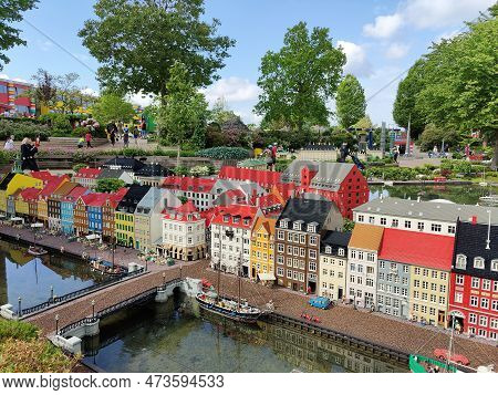 Billund, Denmark - June 11 2022: Legoland Billund Resort. Famous Amusement Park, Hotel And Lego Hous