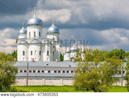 St. George's (yuriev) Male Monastery Outside Veliky Novgorod, Russia