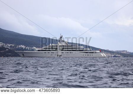 Bodrum, Turkey, 05 February 2023: The Giant Superyacht Eclipse, Owned By Russian Businessman Roman A