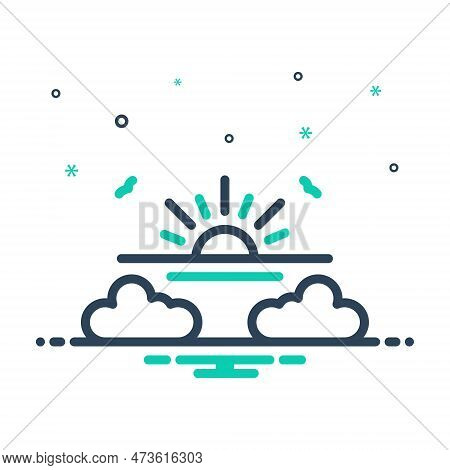 Mix Icon For Evening End-of-day Twilight Dusk Nightfall Sunset Sundown Eventide Gloaming