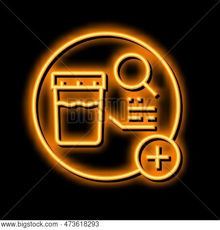 Urine Analysis Health Check Neon Light Sign Vector. Urine Analysis Health Check Illustration