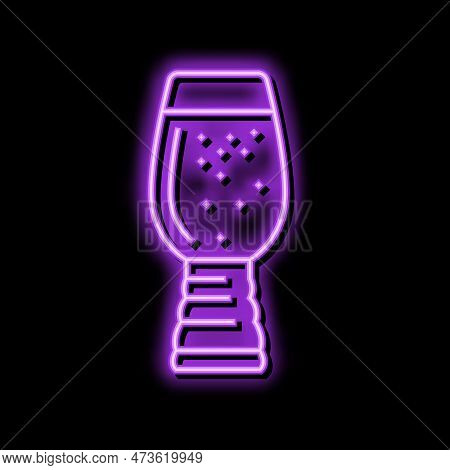 Pale Ale Beer Glass Neon Light Sign Vector. Pale Ale Beer Glass Illustration