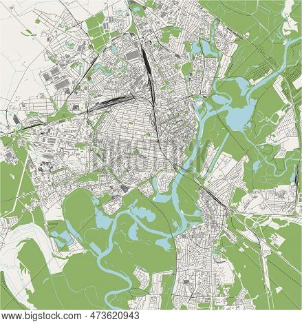 Map Of The City Of Gomel, Belarus