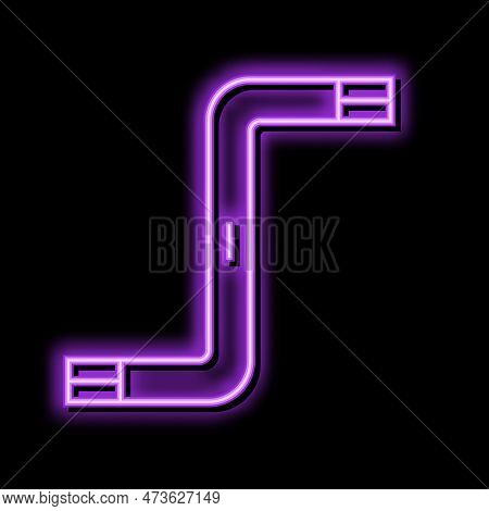 Hex Key Assembly Furniture Neon Light Sign Vector. Hex Key Assembly Furniture Illustration