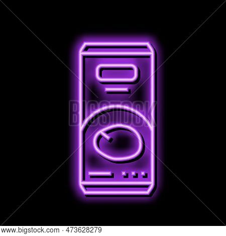 Nectar Mango Fruit Neon Light Sign Vector. Nectar Mango Fruit Illustration