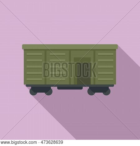 Illegal Immigrants Wagon Icon. Flat Illustration Of Illegal Immigrants Wagon Icon For Web Design