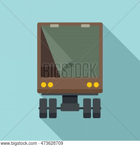 Illegal Immigrants Truck Icon. Flat Illustration Of Illegal Immigrants Truck Icon For Web Design