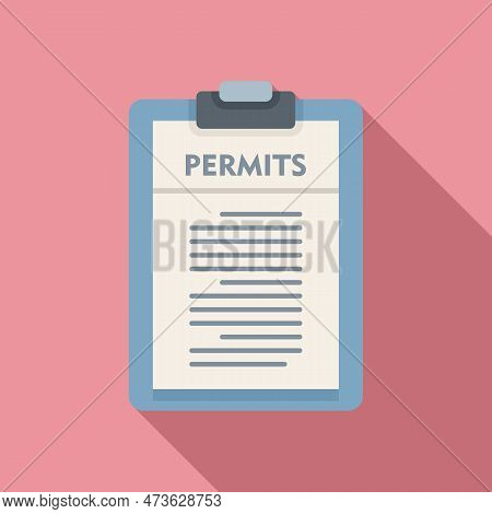 Illegal Immigrants Permits Icon. Flat Illustration Of Illegal Immigrants Permits Icon For Web Design