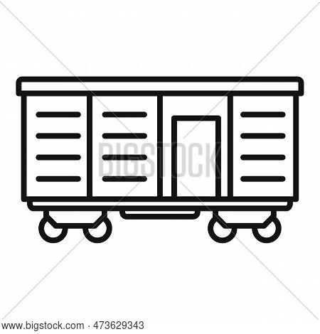 Illegal Immigrants Wagon Icon. Outline Illegal Immigrants Wagon Icon For Web Design Isolated On Whit