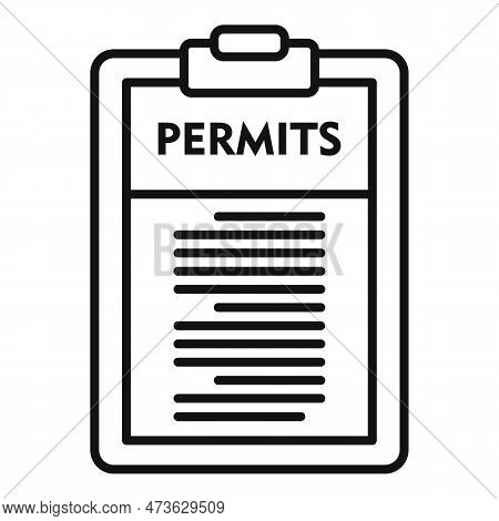 Illegal Immigrants Permits Icon. Outline Illegal Immigrants Permits Icon For Web Design Isolated On 