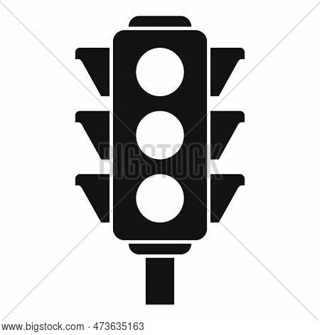 Trafic Lights Icon. Simple Illustration Of Trafic Lights Icon For Web Design Isolated On White Backg