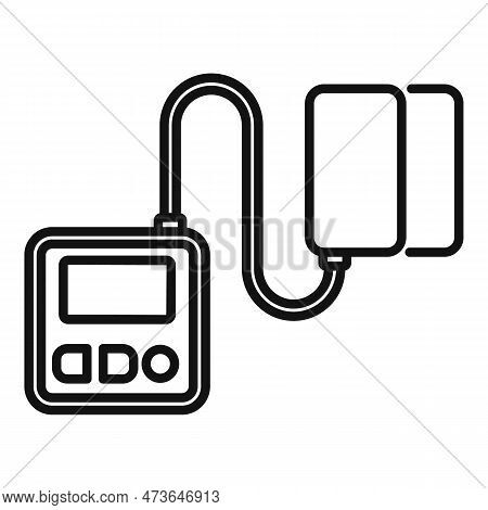 Tensiometer Icon. Outline Tensiometer Icon For Web Design Isolated On White Background