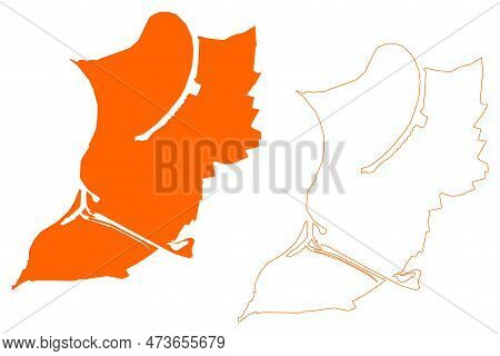 Doesburg Municipality (kingdom Of The Netherlands, Holland, Gelderland Or Guelders Province) Map Vec