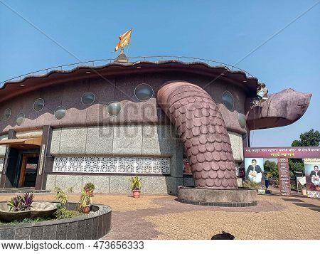 Kolhapur, India- November 7th 2022;stock Photo Of A Unique, Tortoise-shaped, Columnless Temple At Pa