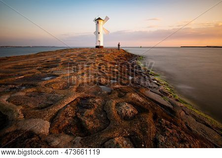 Lighthouse Windmill Stawa Mlyny, Swinoujscie, Baltic Sea - Poland