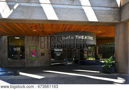 Brea, California - 28 Mar 2023: The Curtis Theatre At The Brea Civic And Cultural Center.