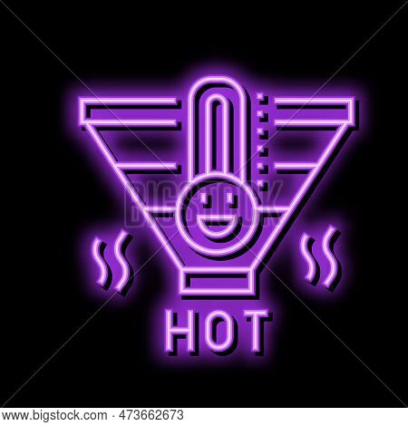 Hot Leads Neon Light Sign Vector. Hot Leads Illustration