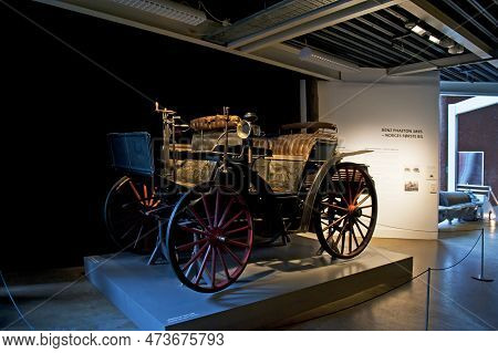 Oslo, Norway - August 28, 2016: Benz Phaeton 1895 In Norwegian Technical Museum In Oslo