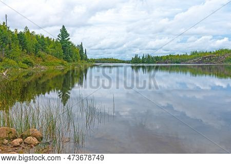 Calm Waters On A Wilderness Lake On Seagull Lake In The Boundary Waters In Minnesota