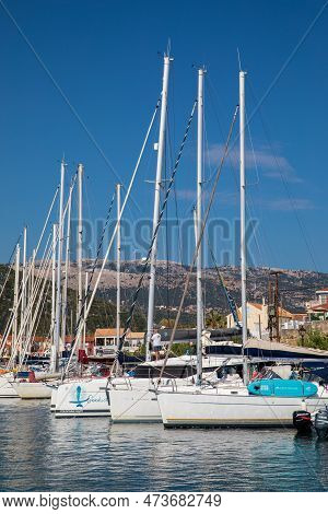 Agia Efimia, Kefalonia Island - August 13, 2022: Picturesque View Of Agia Efimia Marina, Kefalonia, 