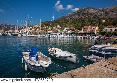 Agia Efimia, Kefalonia Island - August 13, 2022: Picturesque View Of Agia Efimia Marina, Kefalonia, 