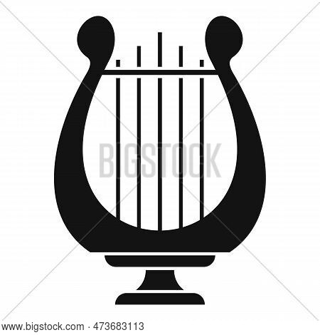 Harp Lyre Icon. Simple Illustration Of Harp Lyre Icon For Web Design Isolated On White Background