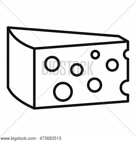 Cheese Emmental Icon. Outline Cheese Emmental Icon For Web Design Isolated On White Background