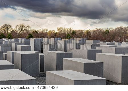 Berlin, Germany - March 25, 2019: Holocaust Memorial In Berlin Mitte In Germany.