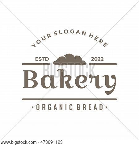Retro Wheat Bread Logo Design Template. Badge For Bakery, Home Made Bakery, Restaurant Or Cafe, Pati