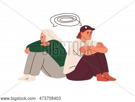 Couple In Conflict, Quarrel. Relationship Crisis, Disagreement, Miscommunication, Misunderstanding C