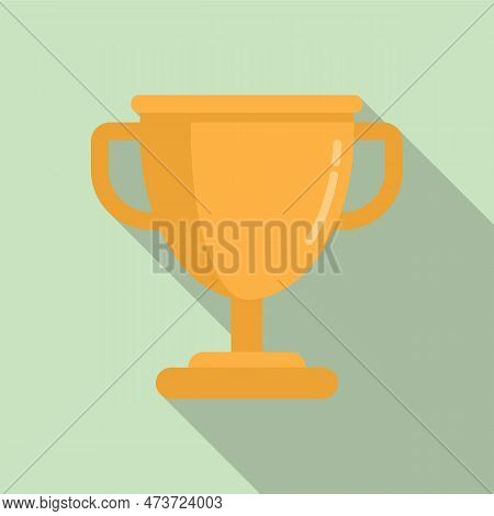 Hurling Gold Cup Icon. Flat Illustration Of Hurling Gold Cup Icon For Web Design