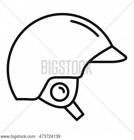 Hurling Helmet Icon. Outline Hurling Helmet Icon For Web Design Isolated On White Background